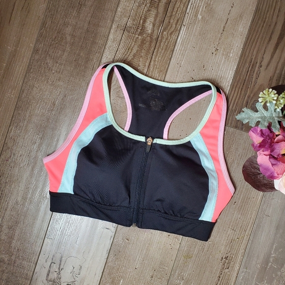 FILA SPORT Pieced Colorful Zip-Front Medium-Impact Sports Bra Size Small EUC - Picture 10 of 13